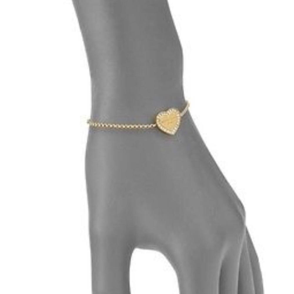 MICHAEL KORS Gold Heritage Heart Slide Bracelet - Picture 6 of 10